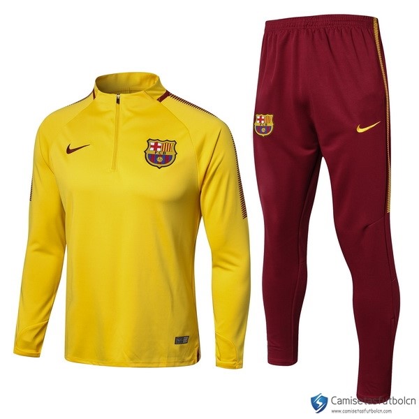 Chandal Barcelona Niño 2017-18 Amarillo Rojo